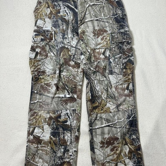 Red Head Camo Cargo Pants Woman's M Realtree Hunting Hardwood Adjustable Waist - Picture 1 of 3